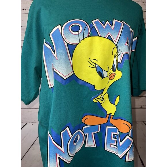 Looney Tunes Tweety‎ Bird Graphic T-Shirt Single Stitch Tee Shirt 1X 18W Vintage - Picture 10 of 10